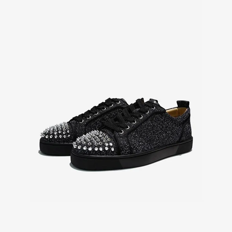 Glitter Rhinestone Sneakers With Spikes sold by ArnoConti