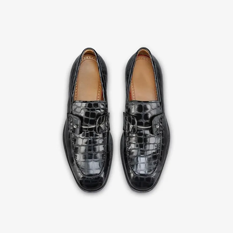 Crocodile Print Leather Loafers sold by ArnoConti product image thumbnail 5