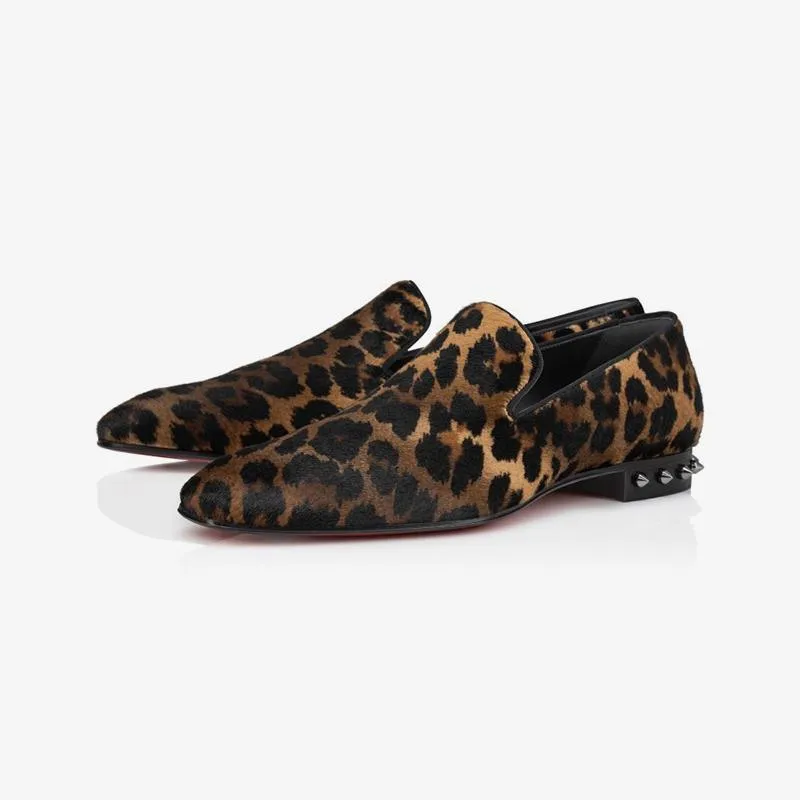 Leopard Slip-On Men Flat Loafers Studs sold by ArnoConti