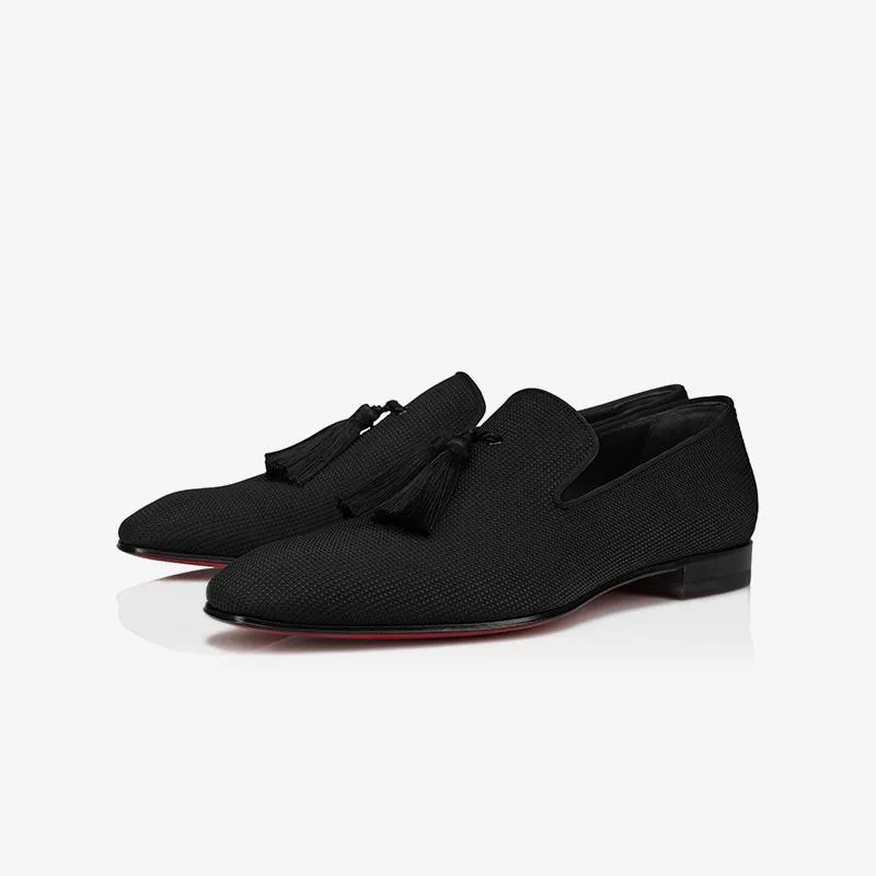 Tassel Fabric Flat Loafers Calf Shoes sold by ArnoConti