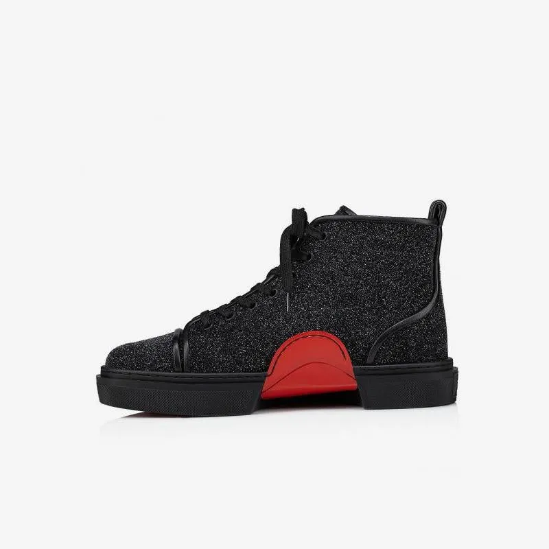 High Top Glitter Lace Up Sneakers sold by ArnoConti product image thumbnail 3