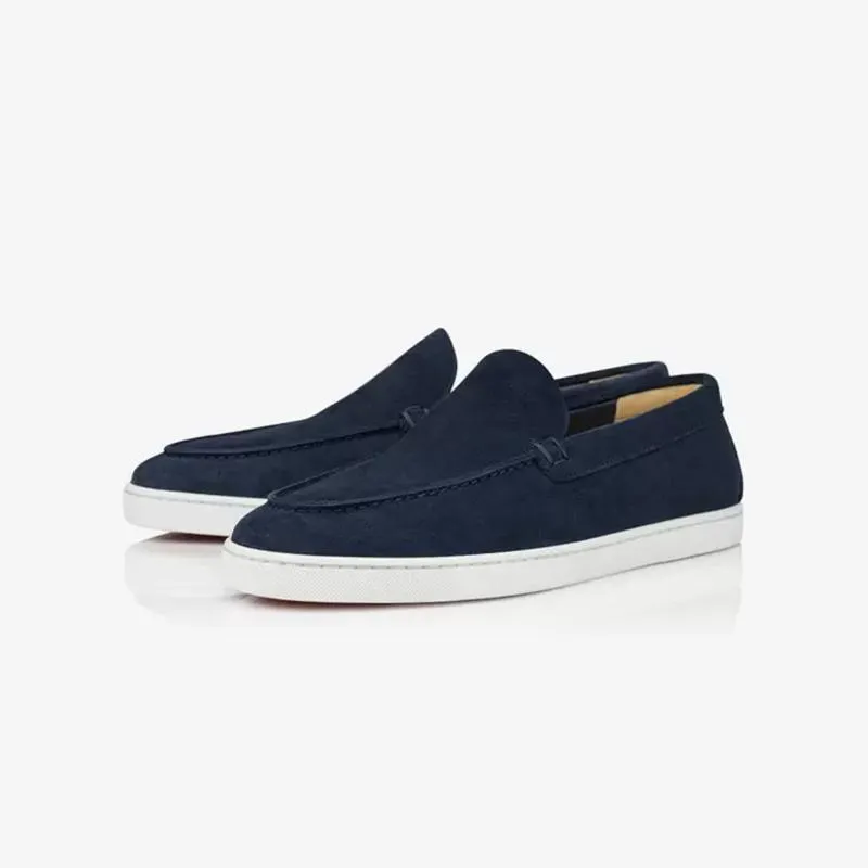 Navy Suede Slip-On Sneaker made by ArnoConti