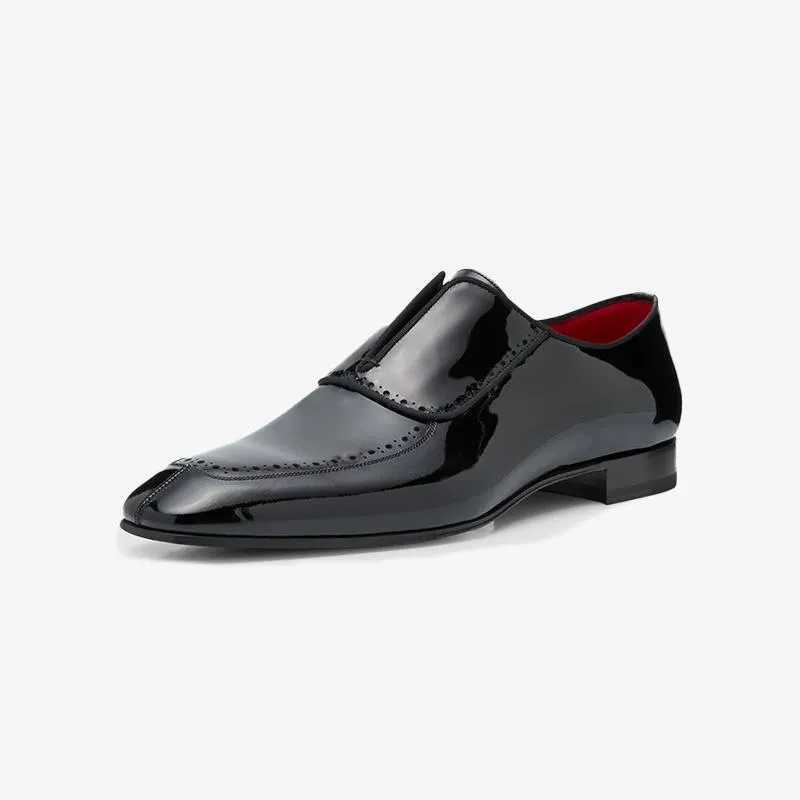 Plain Patent V-shaped Oxfords Loafers sold by ArnoConti
