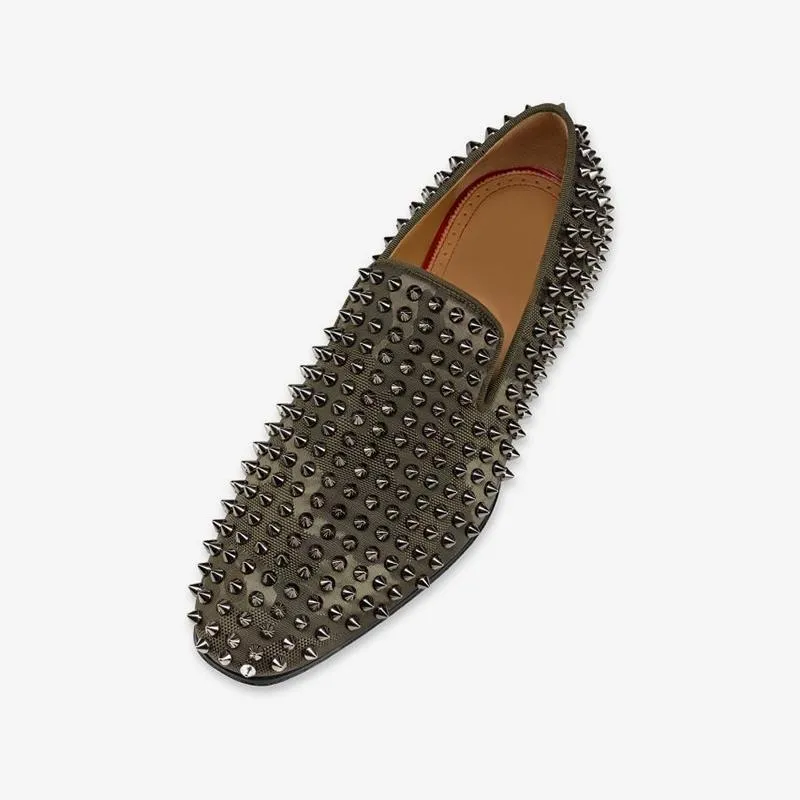 Canvas Slip-on Spikes Studded Loafers sold by ArnoConti product image thumbnail 4