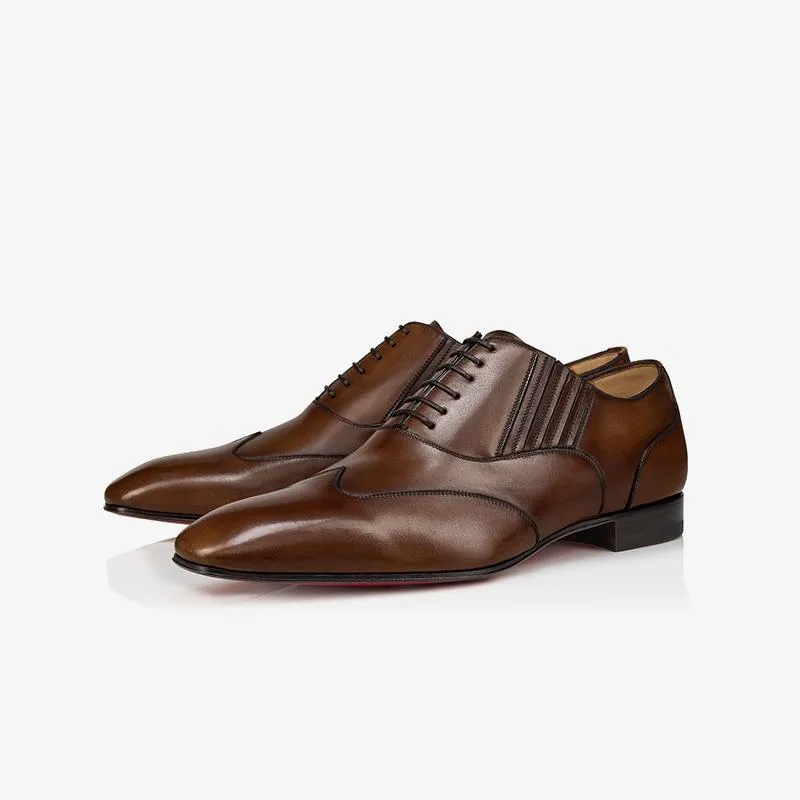 Brown Layout Cut Lace-up Shoes sold by ArnoConti