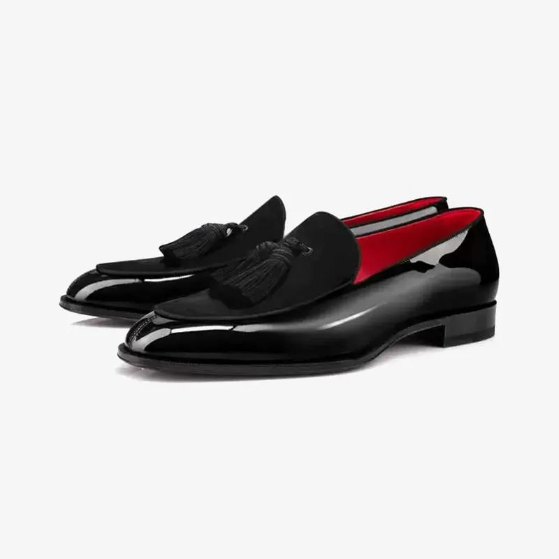 Velvet and Patent Leather Tassel Loafers sold by ArnoConti product image thumbnail 3