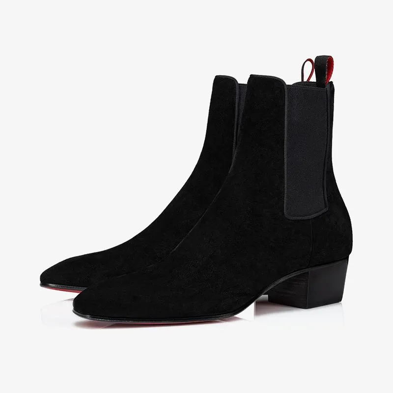 Suede Ankle Boot with Square Heel sold by ArnoConti