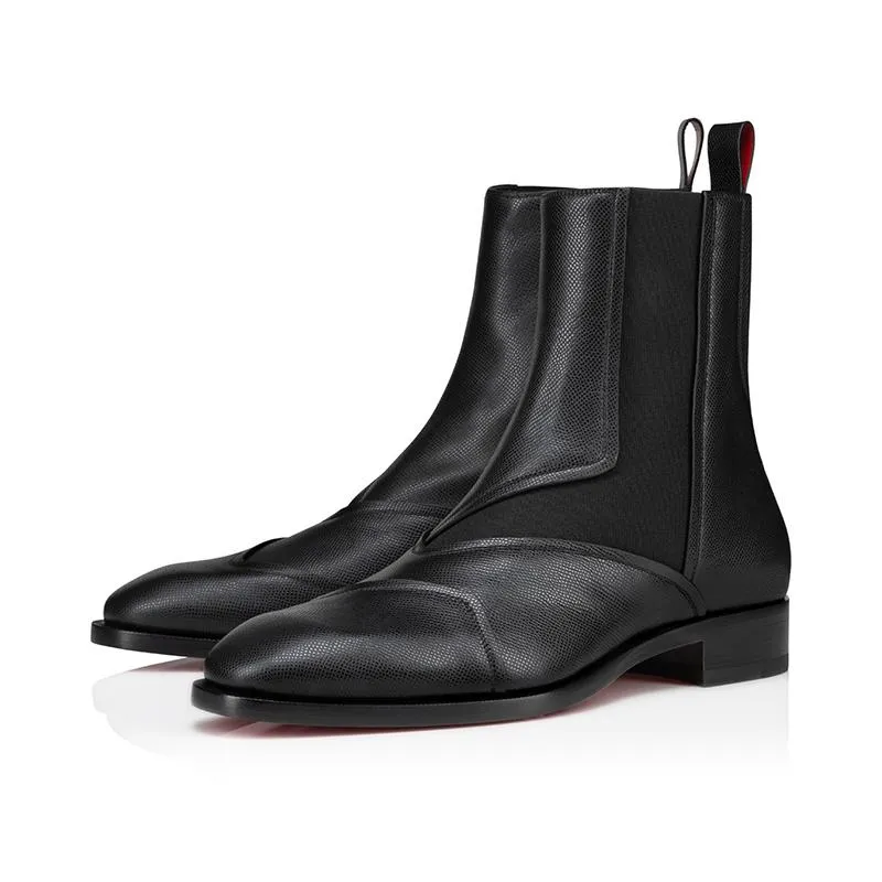 Black Textured Leather Boot sold by ArnoConti