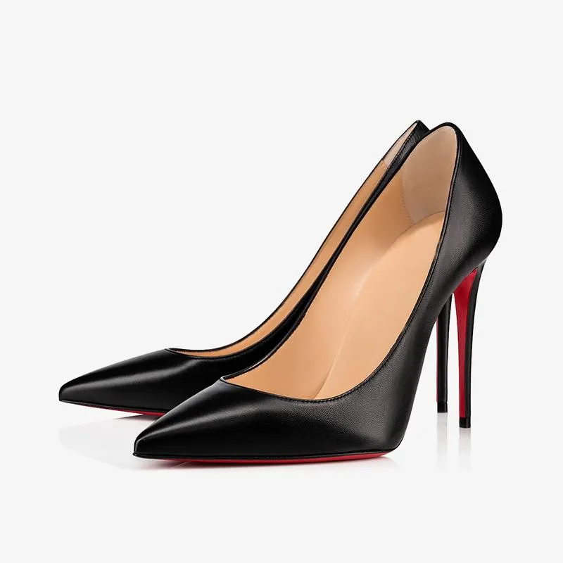 Black Leather Stiletto Pumps 100mm sold by ArnoConti