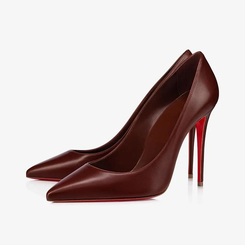 Elegant Nude Leather Stiletto Pumps sold by ArnoConti