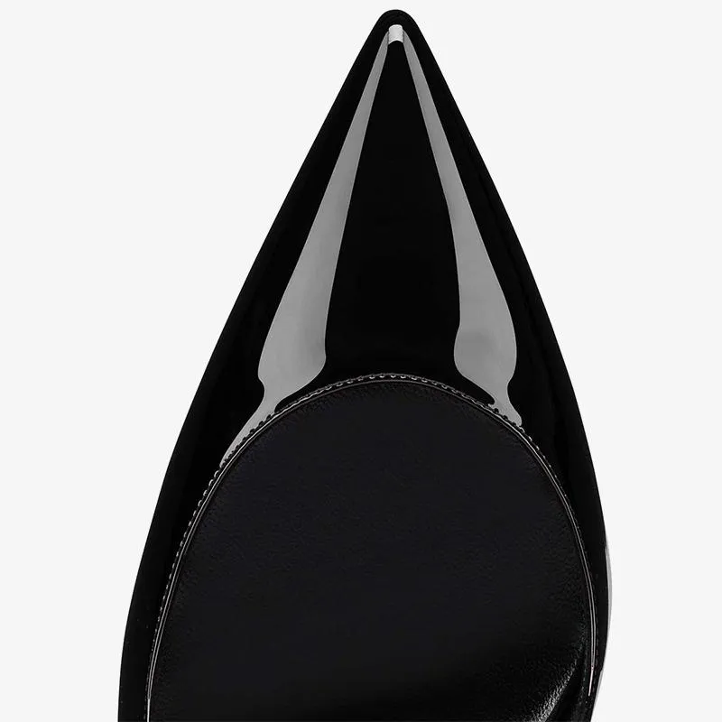 Black Patent Leathe Pumps with Ankle Strap sold by ArnoConti product image thumbnail 5