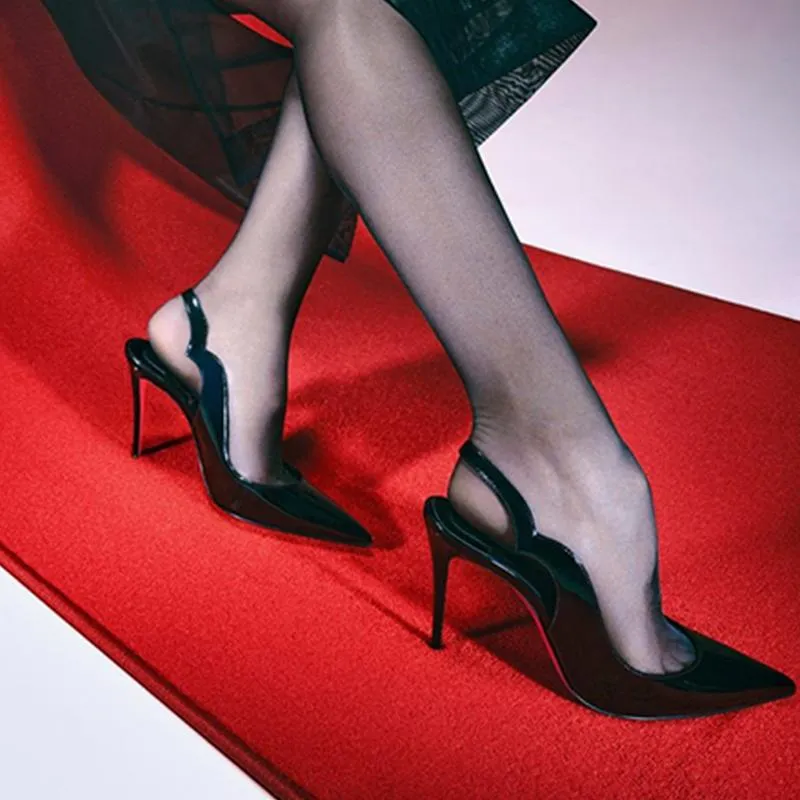Black Patent Leathe Pumps with Ankle Strap sold by ArnoConti product image thumbnail 2