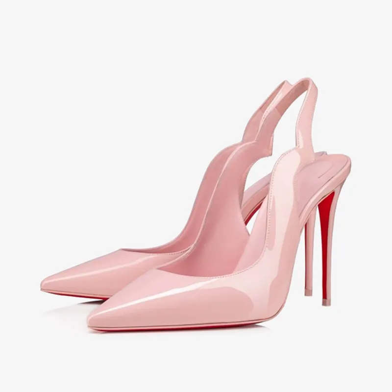 Rosy Pale Pink Patent Leather Stiletto sold by ArnoConti