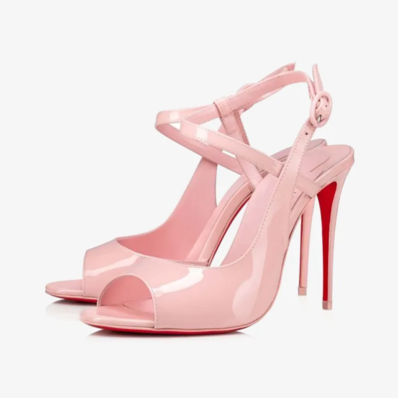 Rosy Pale Pink Patent Leather Stiletto sold by ArnoConti