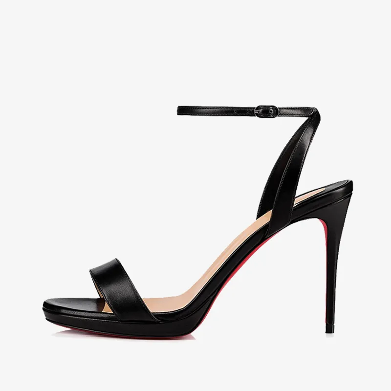 Elegant Black Leather Ankle Strap Sandal sold by ArnoConti product image thumbnail 3