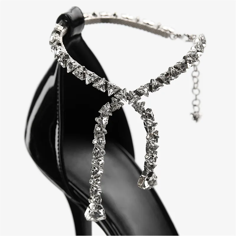 Patent Leather Pumps with Crystal Anklet sold by ArnoConti product image thumbnail 4