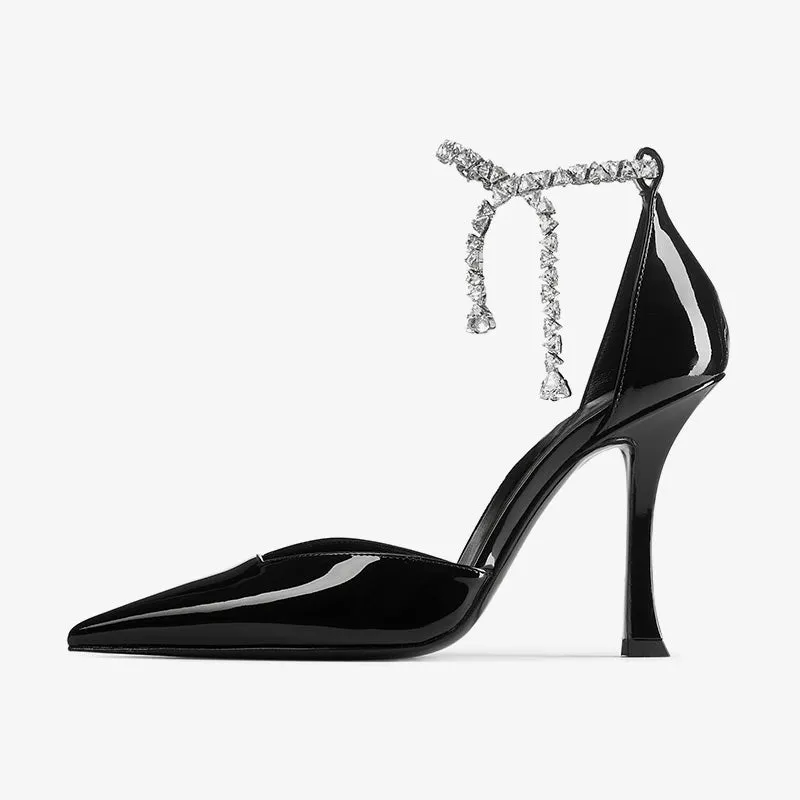 Patent Leather Pumps with Crystal Anklet sold by ArnoConti product image thumbnail 3