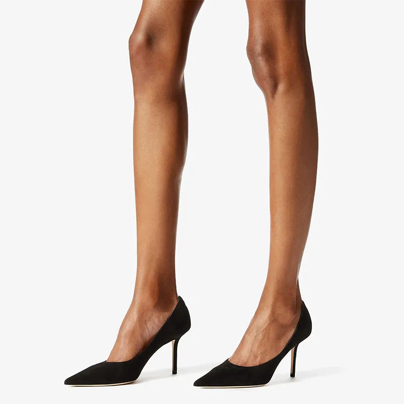 Elegant Black Suede Pointed-Toe Heels sold by ArnoConti product image thumbnail 2