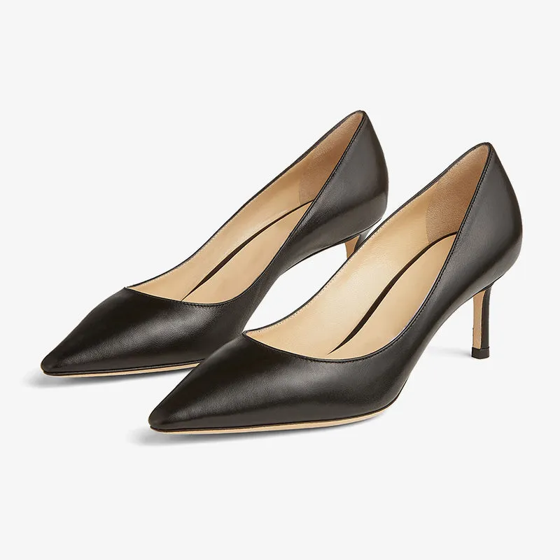 Black Calf Leather Classic Pumps sold by ArnoConti
