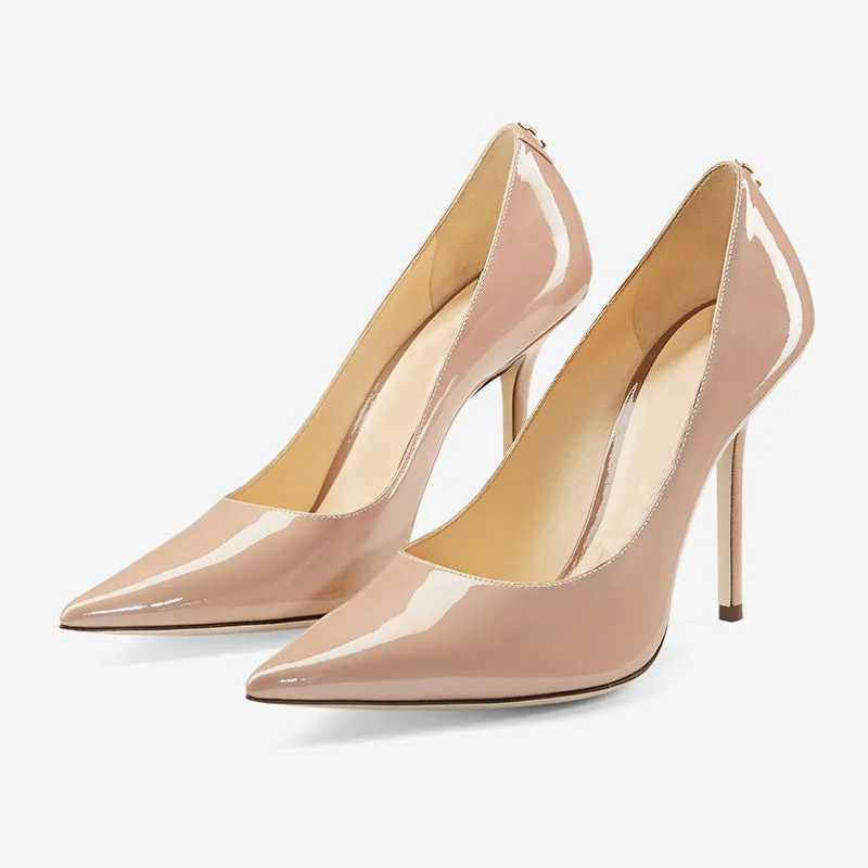 Glossy Patent Leather Pointed-Toe Heels sold by ArnoConti