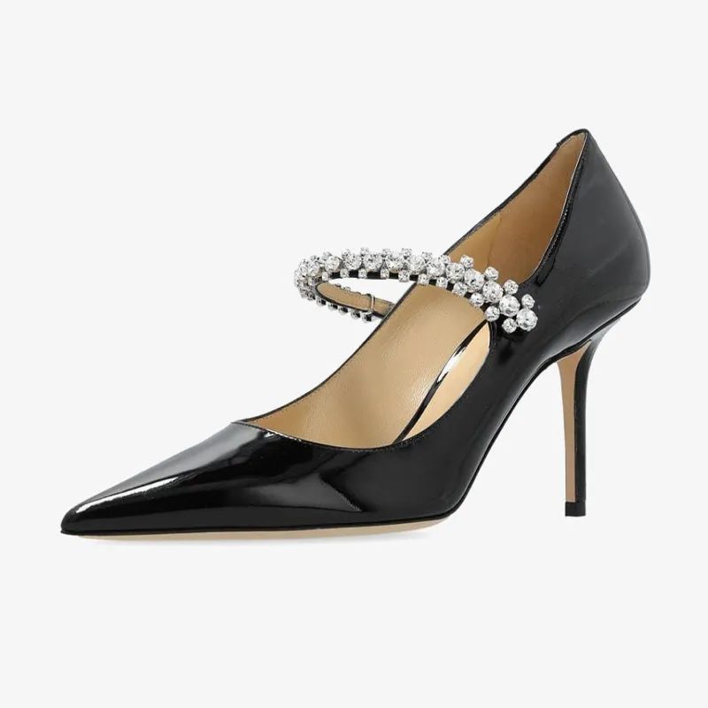 Black Patent Bead Accents Pumps sold by ArnoConti