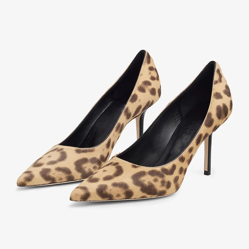 Leopard Print Pony Stiletto Pump sold by ArnoConti
