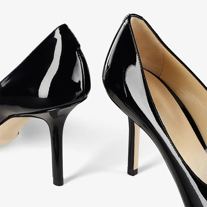 Black Patent Leather Pointed-Toe Pumps sold by ArnoConti product image thumbnail 3