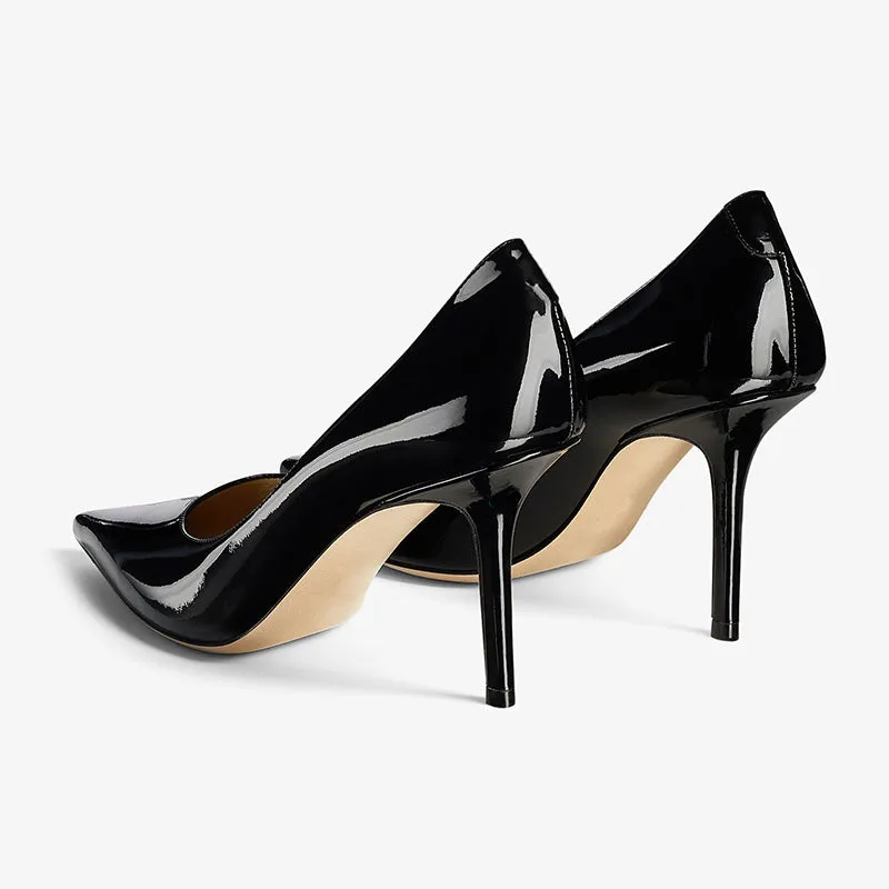 Black Patent Leather Pointed-Toe Pumps sold by ArnoConti product image thumbnail 4