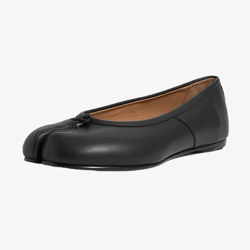 Black Split-toe Mules with Knot Detail sold by ArnoConti