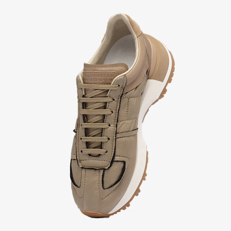 Khaki nylon Sneakers with Layered Sole sold by ArnoConti