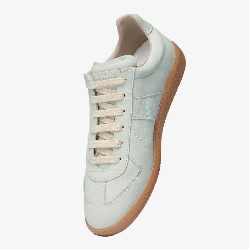 Light Blue-Green Lace-Up Sneakers made by ArnoConti