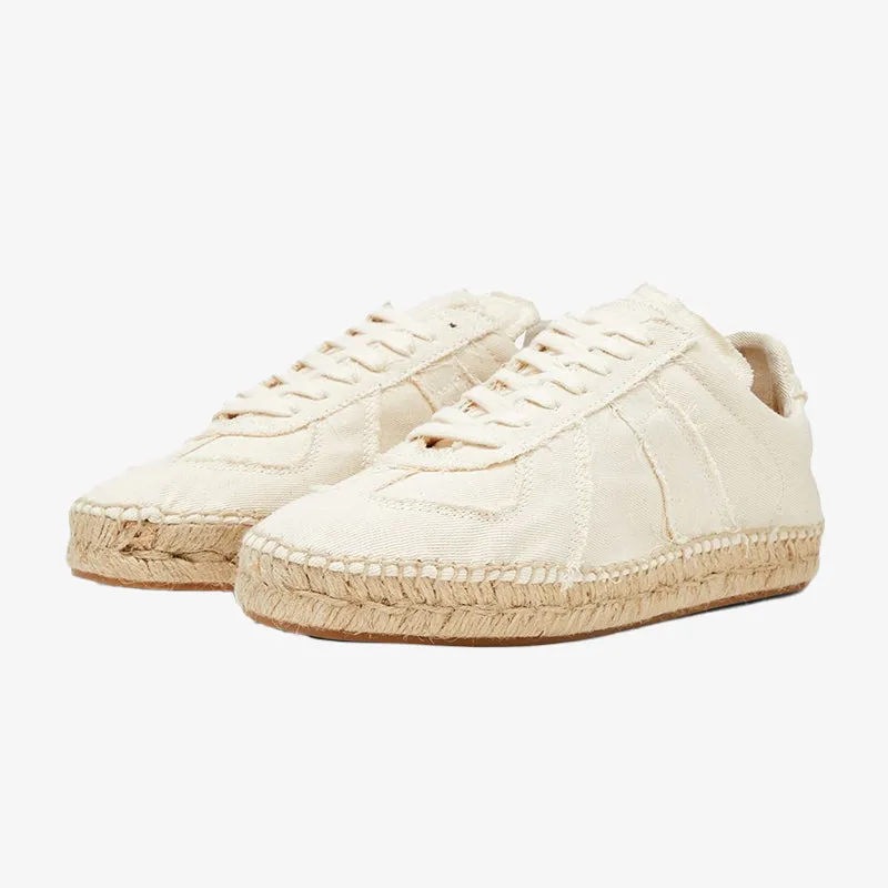 Chic Off-White canvas Sneakers made by ArnoConti