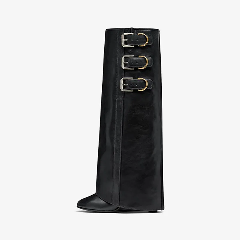 Chic Black Slip-On High Boots sold by ArnoConti