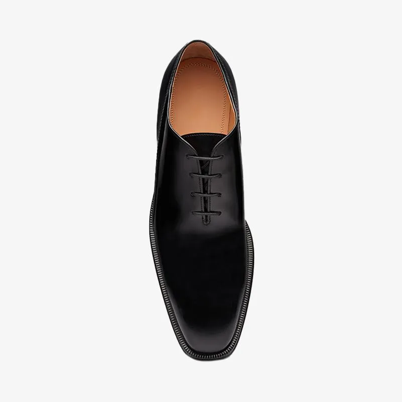 Black Brushed Calfskin Formal Lace-Ups sold by ArnoConti