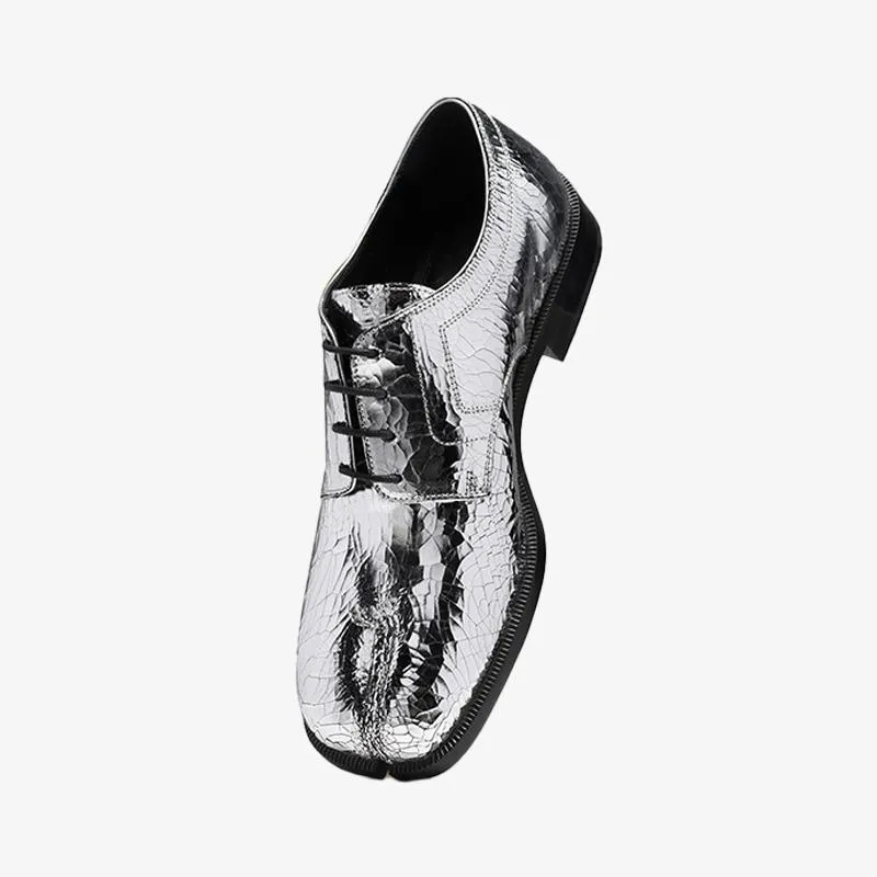 Split-toe broken mirror lace-top Shoes made by ArnoConti