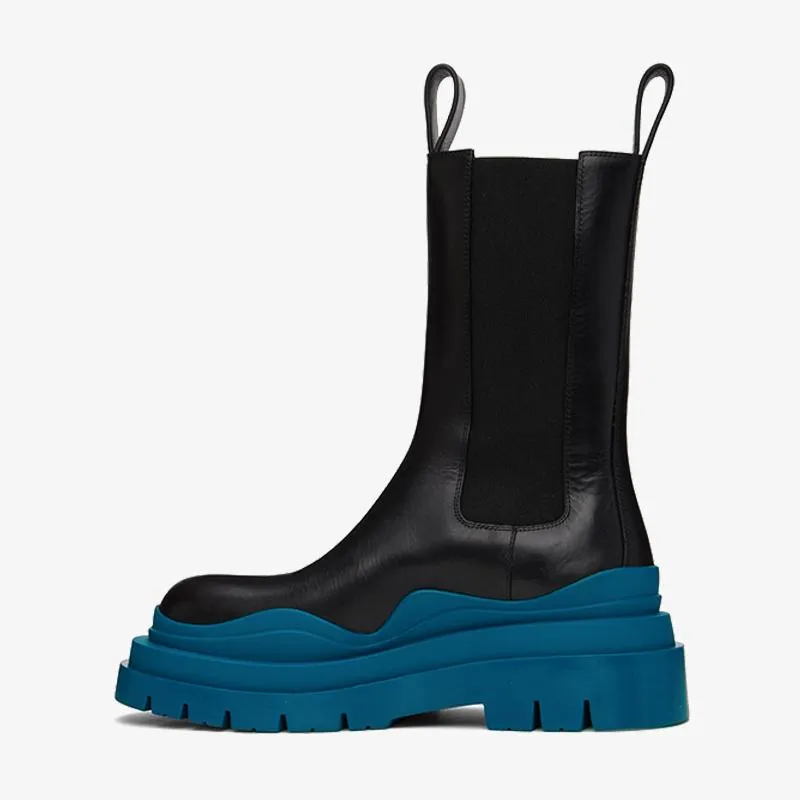 Black/Blue Chelsea Boots sold by ArnoConti