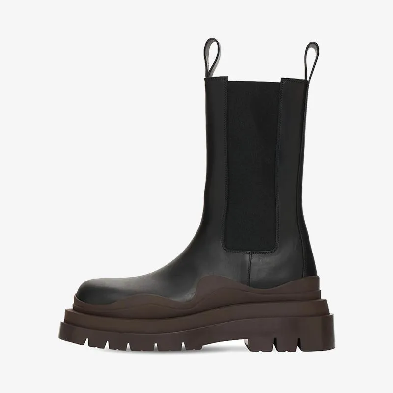 Black/Brown Chelsea Boots sold by ArnoConti