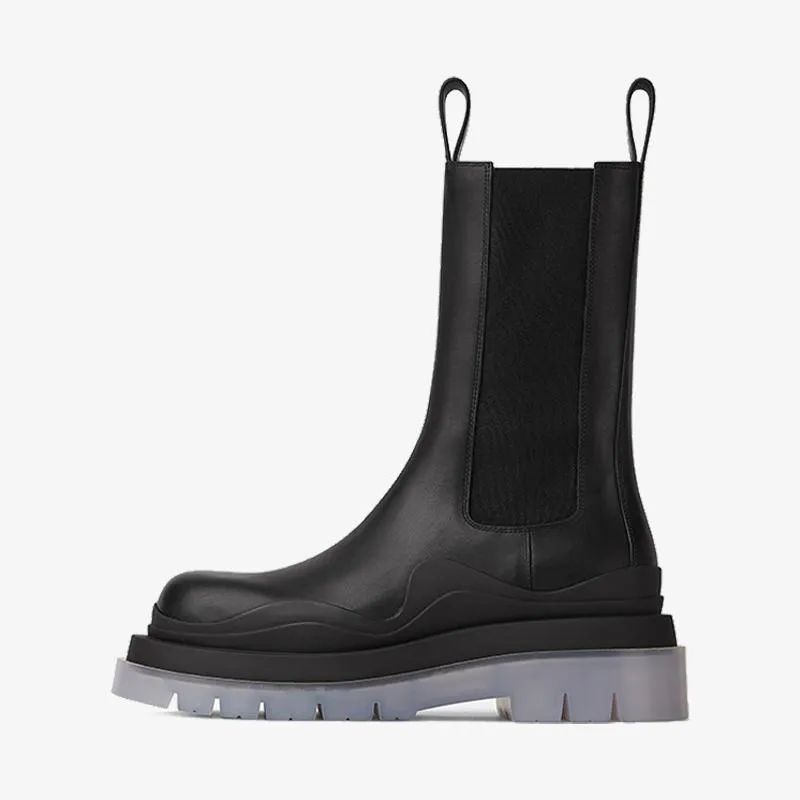 Black/Silver Chelsea Boots sold by ArnoConti