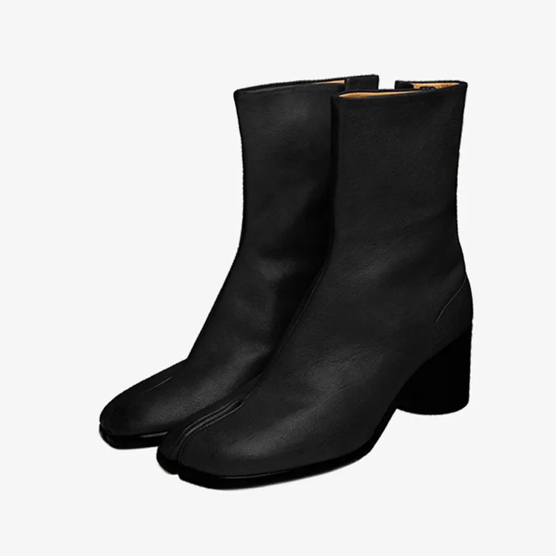 Grained Leather Boots 60 mm Heel Men's sold by ArnoConti