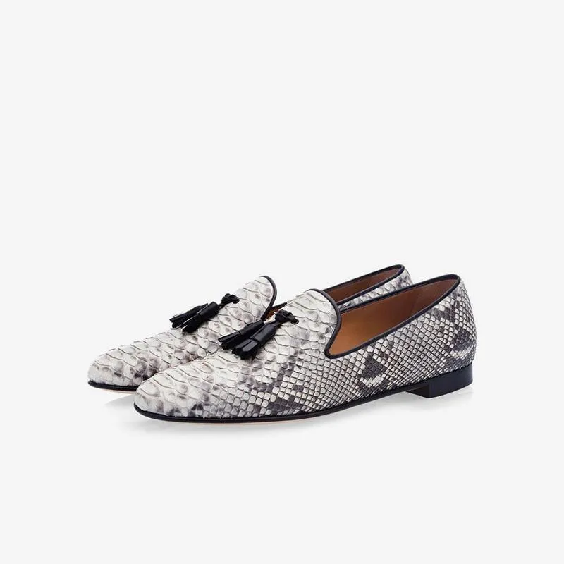 Men's Snakeskin Tassel Loafers sold by ArnoConti