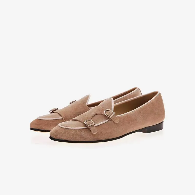 Suede Monk Strap Loafers sold by ArnoConti