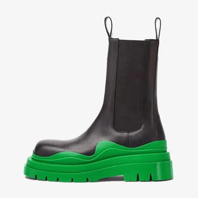 Black/Green Chelsea Boots sold by ArnoConti