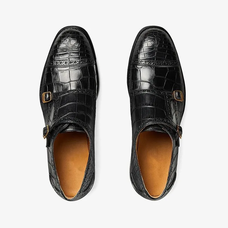 Genuine Crocodile-Embossed Leather Loafers sold by ArnoConti product image thumbnail 4