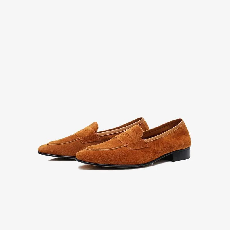 Classic Suede Penny Loafers sold by ArnoConti