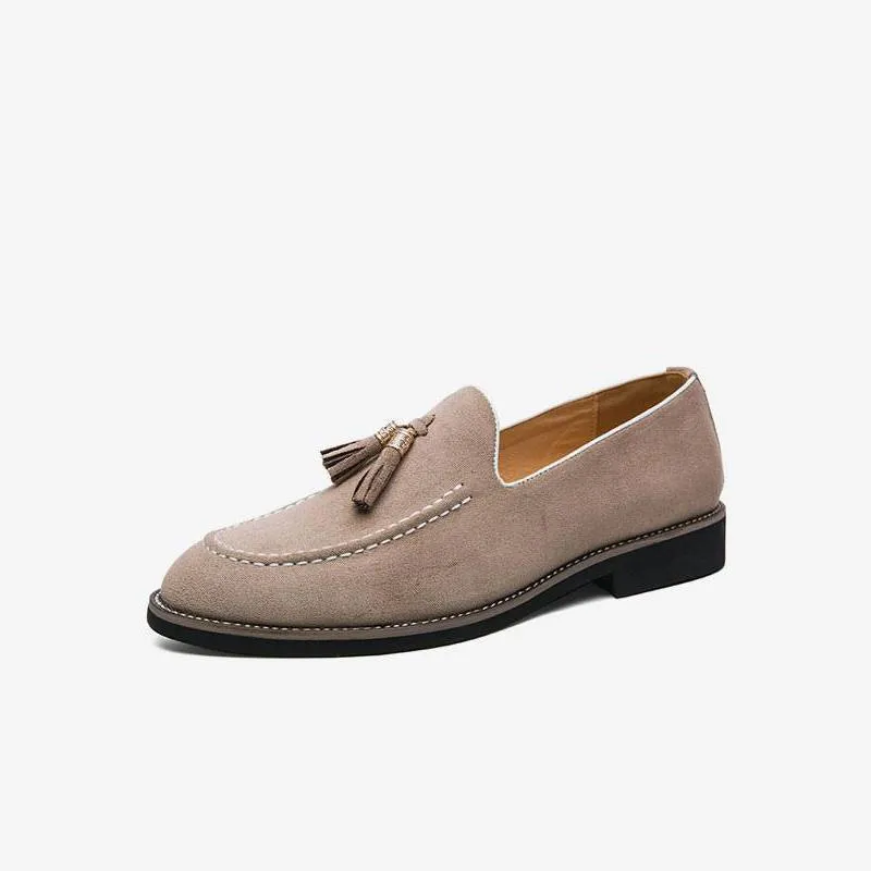 Elegant Suede Tassel Loafers made by ArnoConti