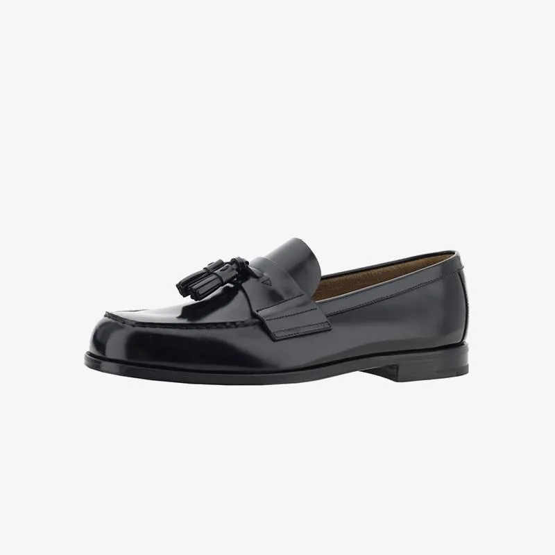 Round Toe Tassel Leather Flat Loafers sold by ArnoConti