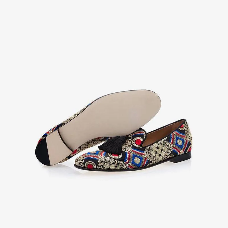 Mens Embroidered Loafers with Tassels sold by ArnoConti product image thumbnail 4
