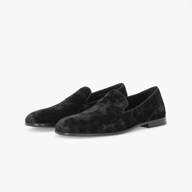 Velvet Flat Loafers Round-toe Slip-on sold by ArnoConti