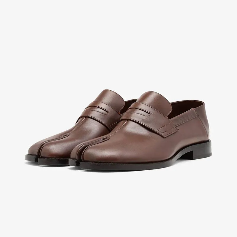 Brown Calf Leather Shoes with Square Heel sold by ArnoConti