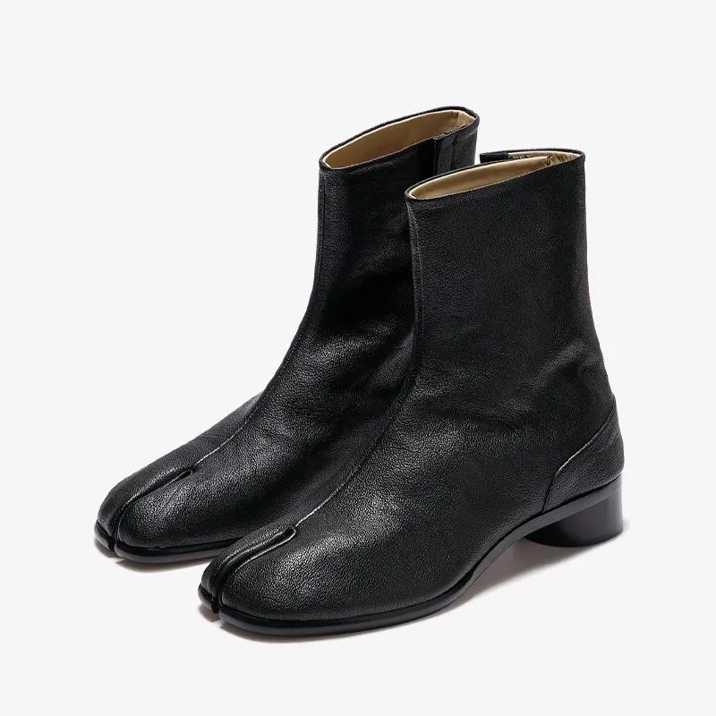 Grained Leather Boots 30 mm Heel Unisex sold by ArnoConti